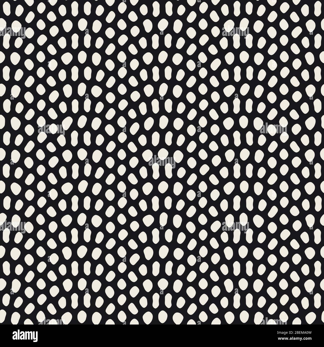 Vectorisation de la répétition transparente. Texture des formes organiques monochromes. Décor élégant et arrondi abstrait. Illustration de Vecteur