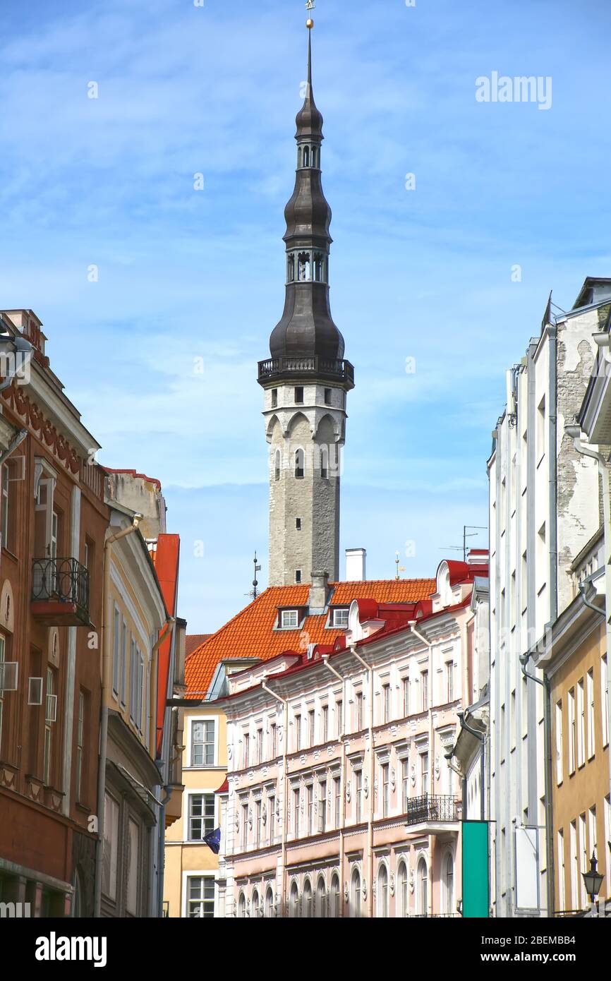 Tallinn est la capitale, primate et la ville la plus peuplée d'Estonie. Situé dans la partie nord ... La vieille ville de Tallinn est l'une des meilleures de la réserve Banque D'Images