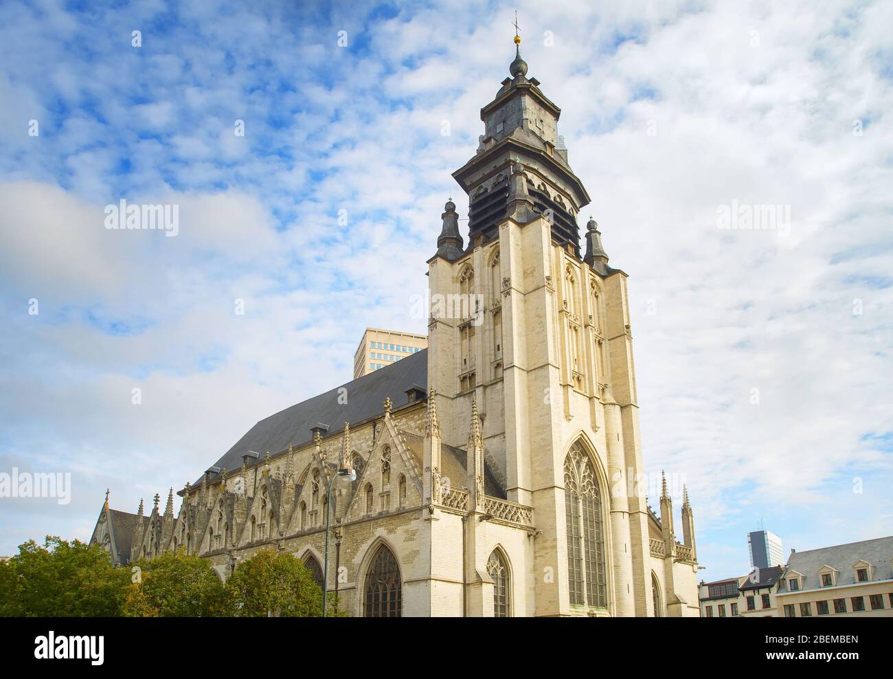 Vue sur l'église notre-Dame de la Chapelle, Bruxelles, Belgique Banque D'Images