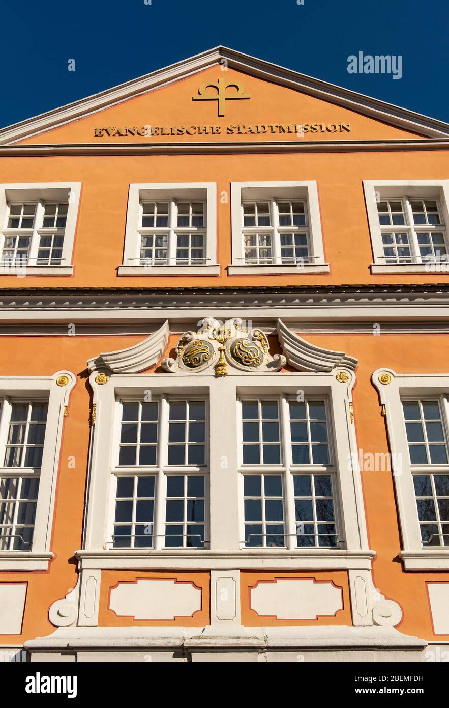 Façade baroque, Langenstraße 43 , Görlitz (Goerlitz), Allemagne Banque D'Images