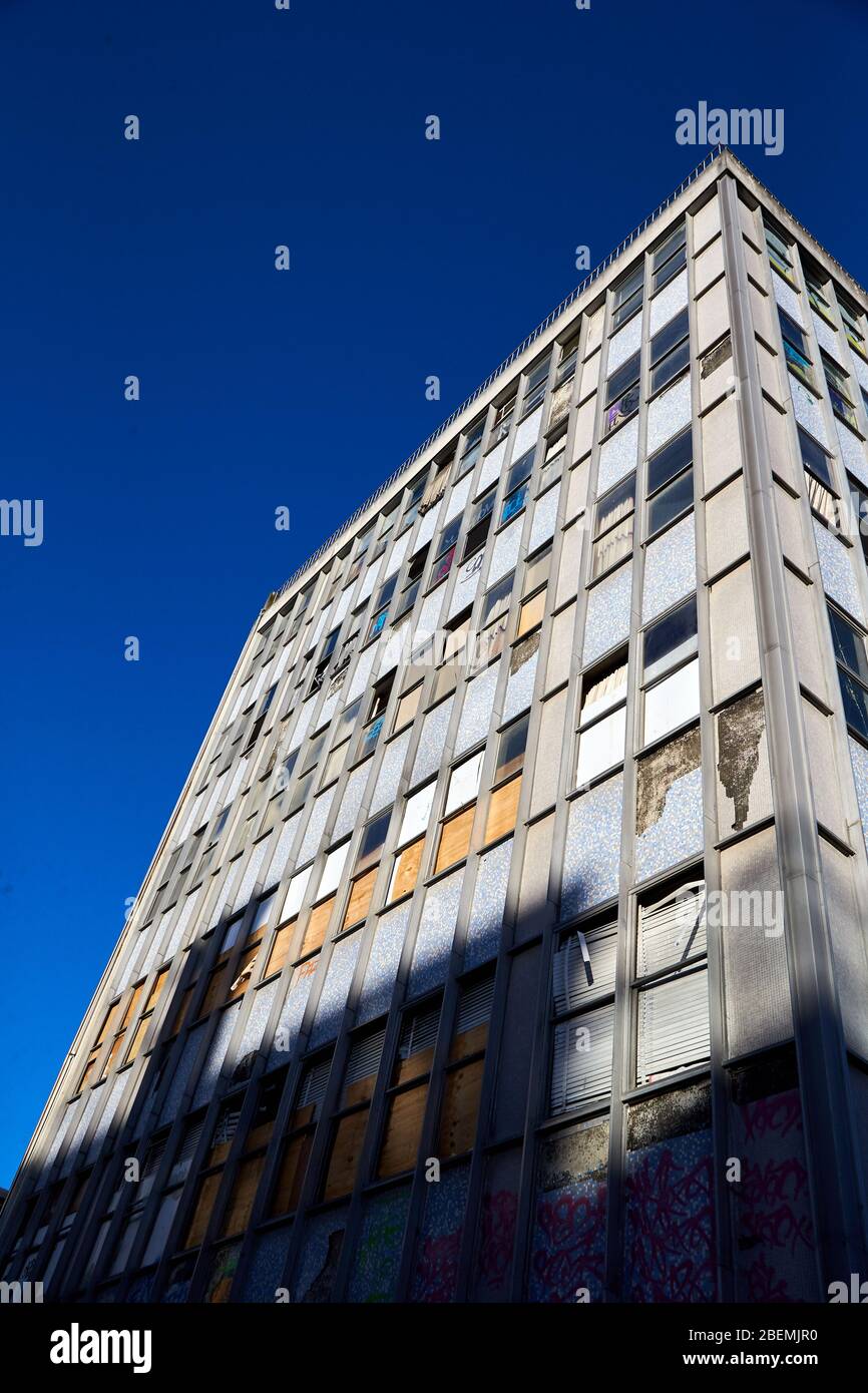 Christchurch, Nouvelle-Zélande - 10 juin 2017 : séisme endommagé bâtiment Banque D'Images