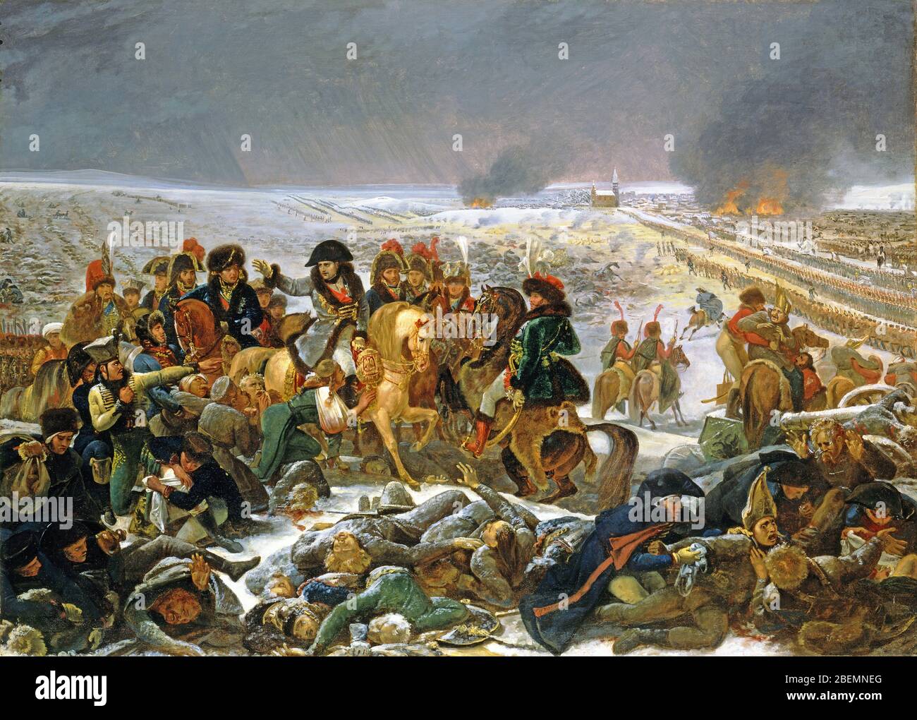 BATAILLE D'EYLAU 7/8 FÉVRIER 1807. Peinture d'Antoine-Jean gros montrant Napoléon rallier son armée Banque D'Images
