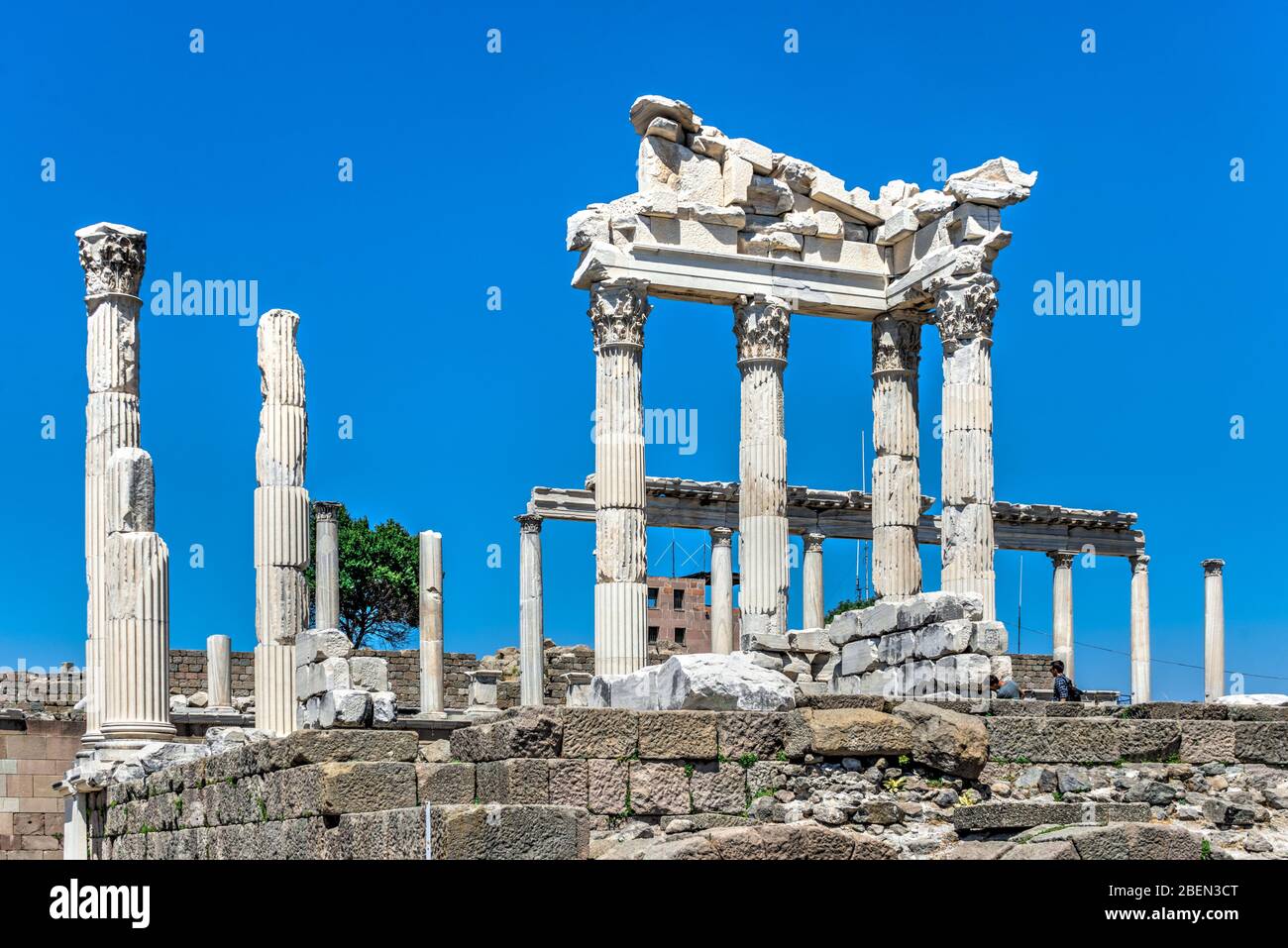 Pergamon, Turquie -07.22.2019. Ruines du Temple de Dionysos dans l'ancienne cité grecque Pergamon, Turquie Banque D'Images