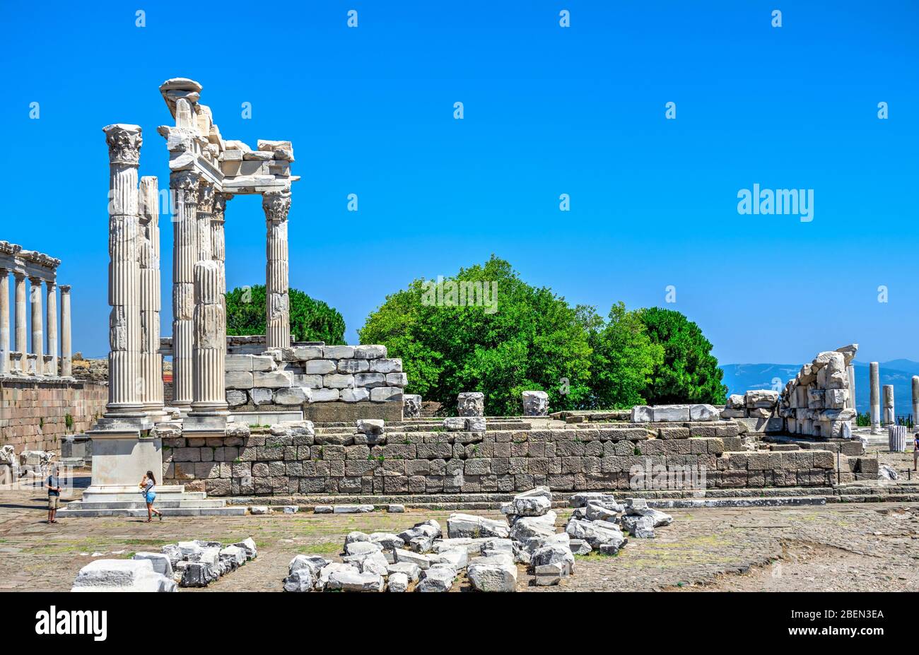 Pergamon, Turquie -07.22.2019. Ruines du Temple de Dionysos dans l'ancienne cité grecque Pergamon, Turquie Banque D'Images