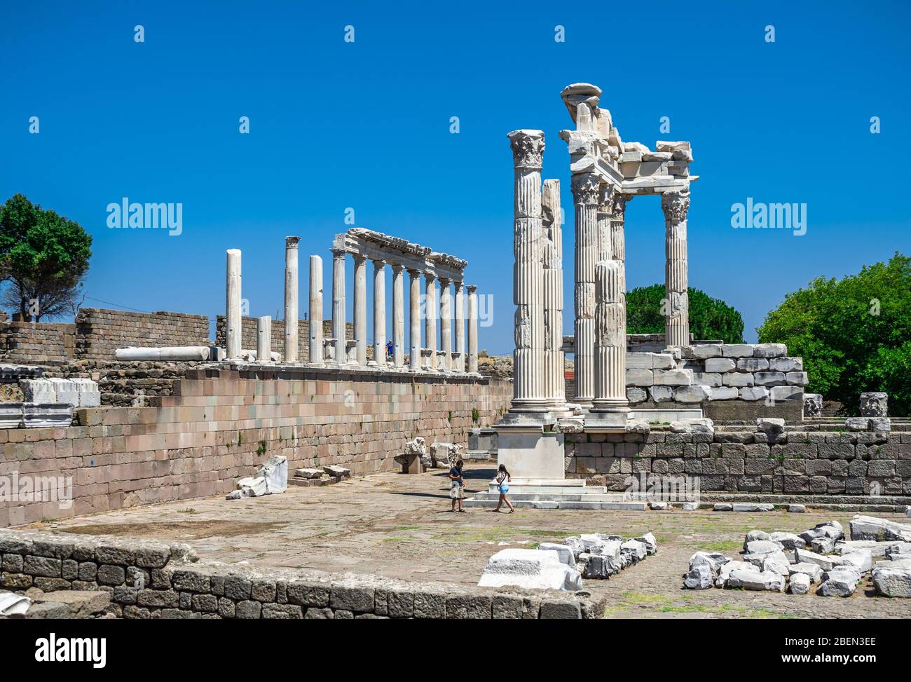 Pergamon, Turquie -07.22.2019. Ruines du Temple de Dionysos dans l'ancienne cité grecque Pergamon, Turquie Banque D'Images