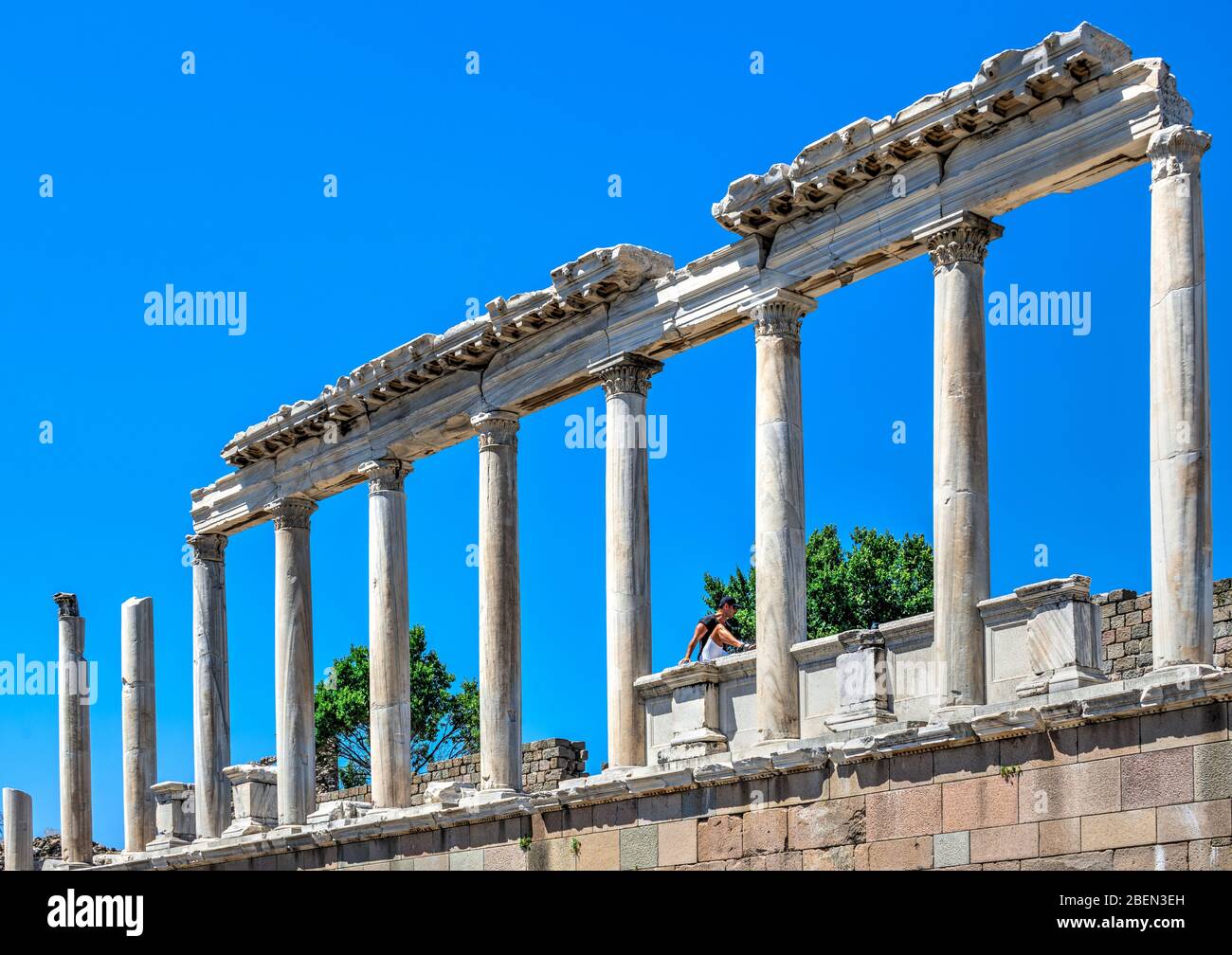 Pergamon, Turquie -07.22.2019. Ruines du Temple de Dionysos dans l'ancienne cité grecque Pergamon, Turquie Banque D'Images
