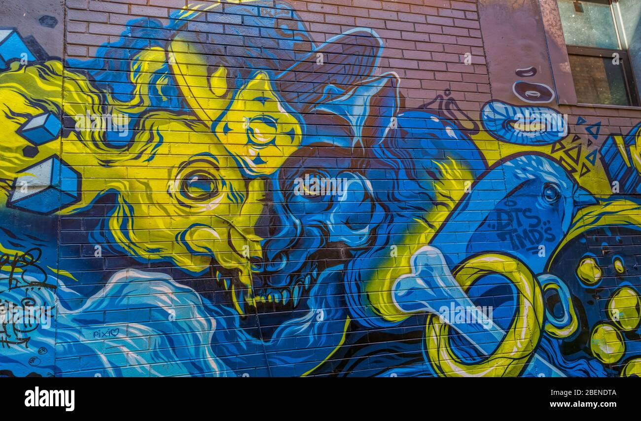 Détail graffiti de Melbourne Banque D'Images