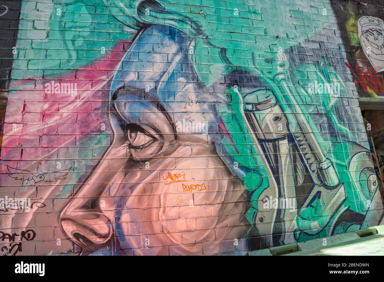 Profil de graffitis de Melbourne Banque D'Images