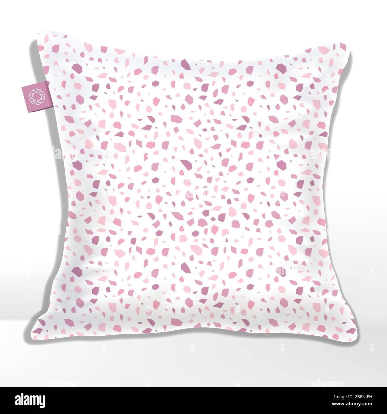 Coussin vectoriel ou oreiller avec motif Terrazzo, Rock, Granite ou Stone imprimé Illustration de Vecteur