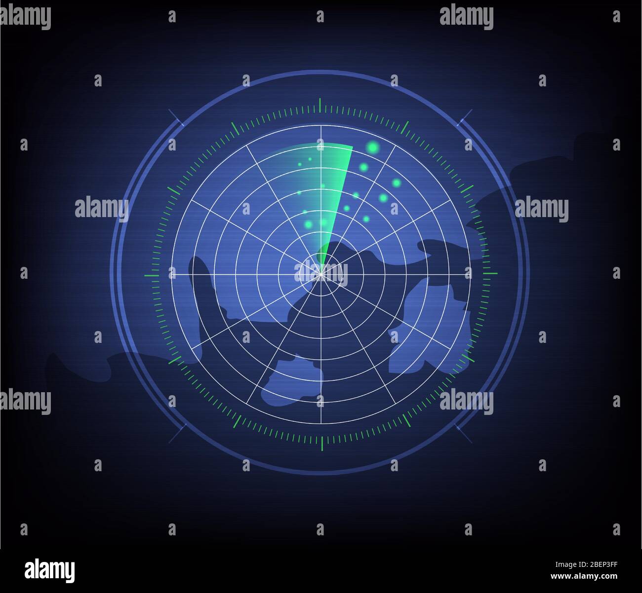 détection radio et sélection de gamme Illustration de Vecteur