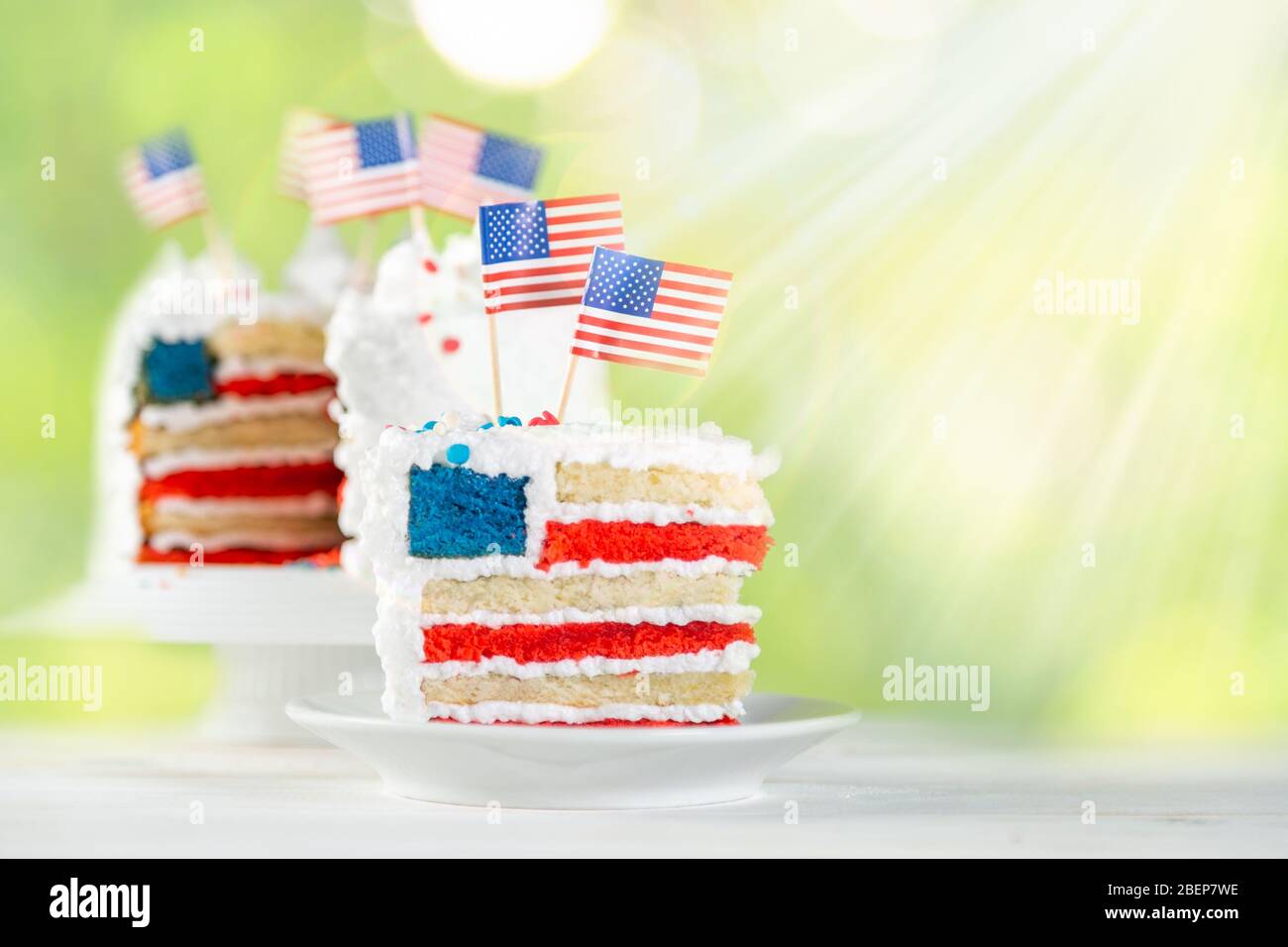 American National Holidays Concept 4 Juillet Memorial Day La Fete Du Travail Gateau De Couches Spounge En Couleurs Du Drapeau Usa Photo Stock Alamy