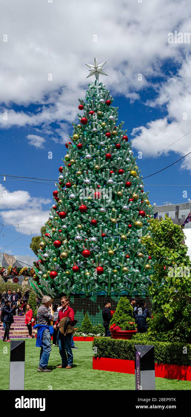 Arbre de Noël à Melbourne Federation Square, 2019 Banque D'Images