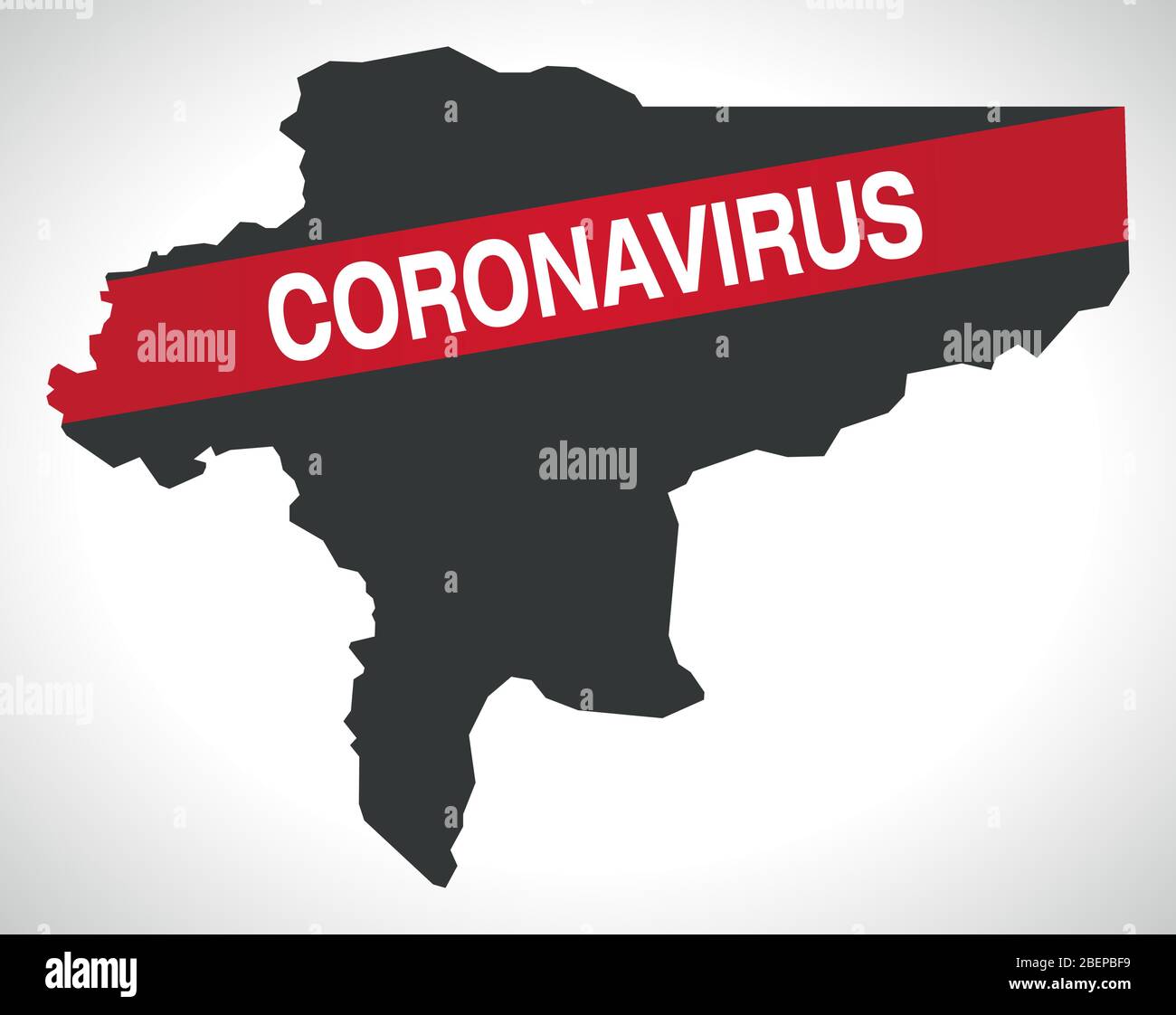 Ispahan IRAN carte de la province avec l'illustration d'avertissement de Coronavirus Illustration de Vecteur