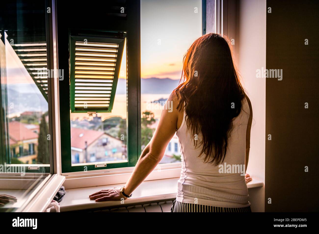 Beau panorama de Lerici en Ligurie, Italie. Banque D'Images