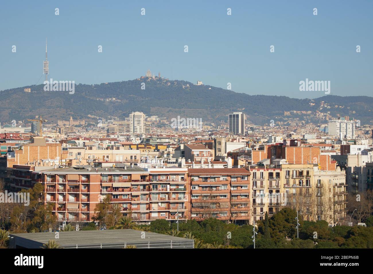 La ville de Barcelone en Catalogne, Espagne Banque D'Images