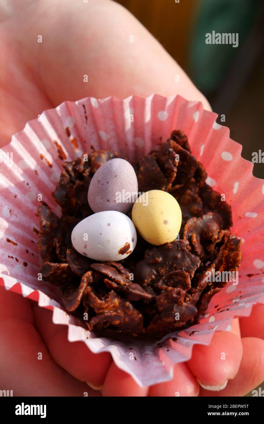 Gâteaux de Pâques au chocolat Banque D'Images