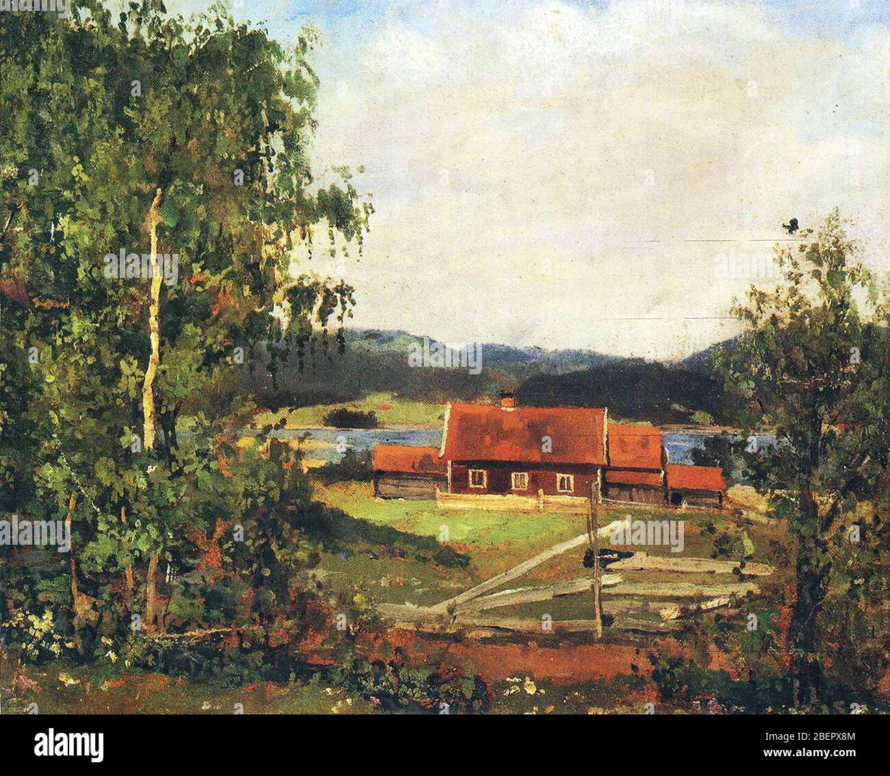 Paysage Maridalen par Edvard Munch 1881 . Munch Museum, Oslo Norvège Banque D'Images