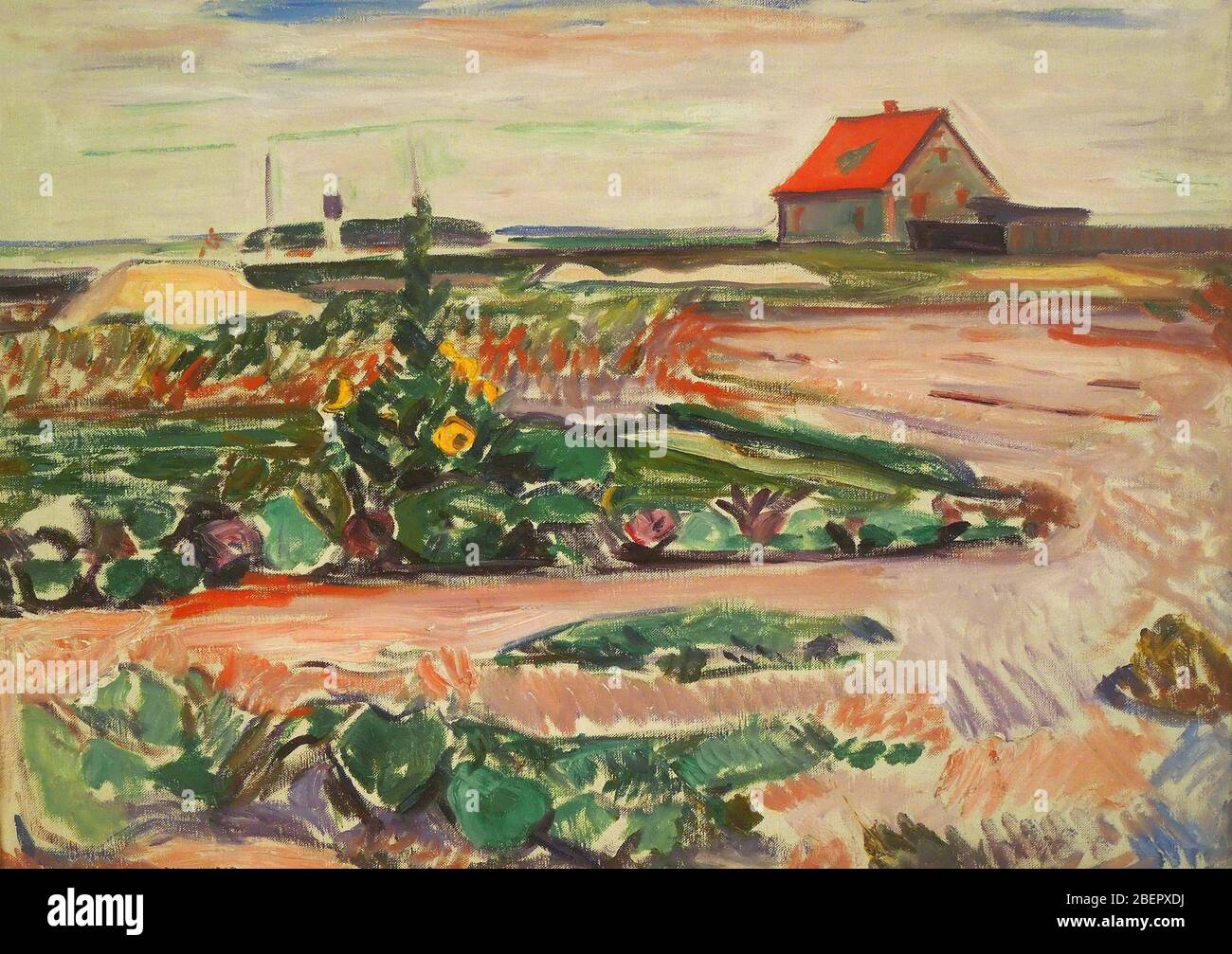 Paysage de la mer près de Lübeck par Edvard Munch 1907. Galerie nationale à Prague, tchèque Banque D'Images