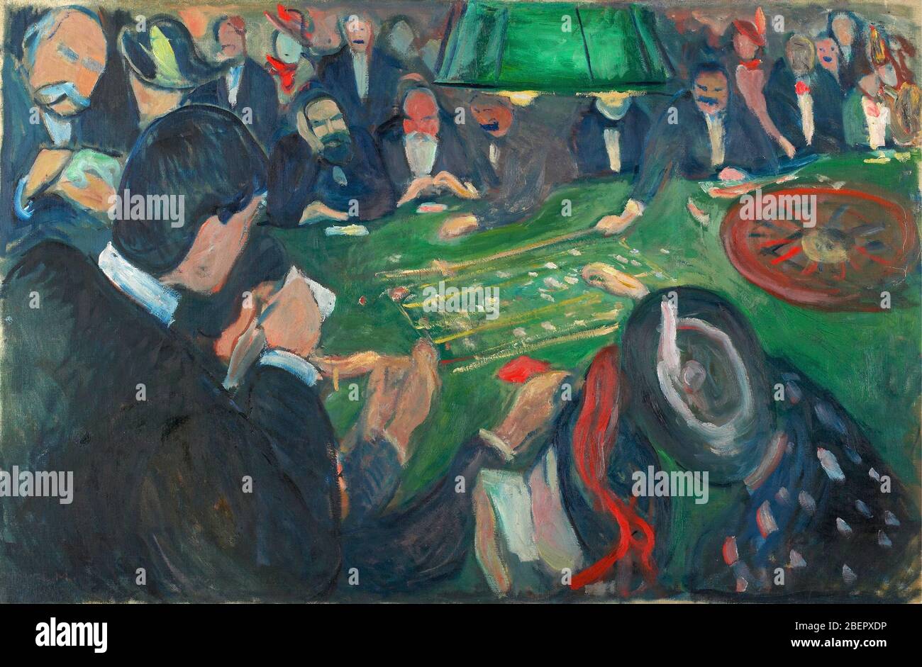 À la table de Roulette de Monte Carlo par Edvard Munch 1892. Musée Munch à Oslo, Norvège Banque D'Images