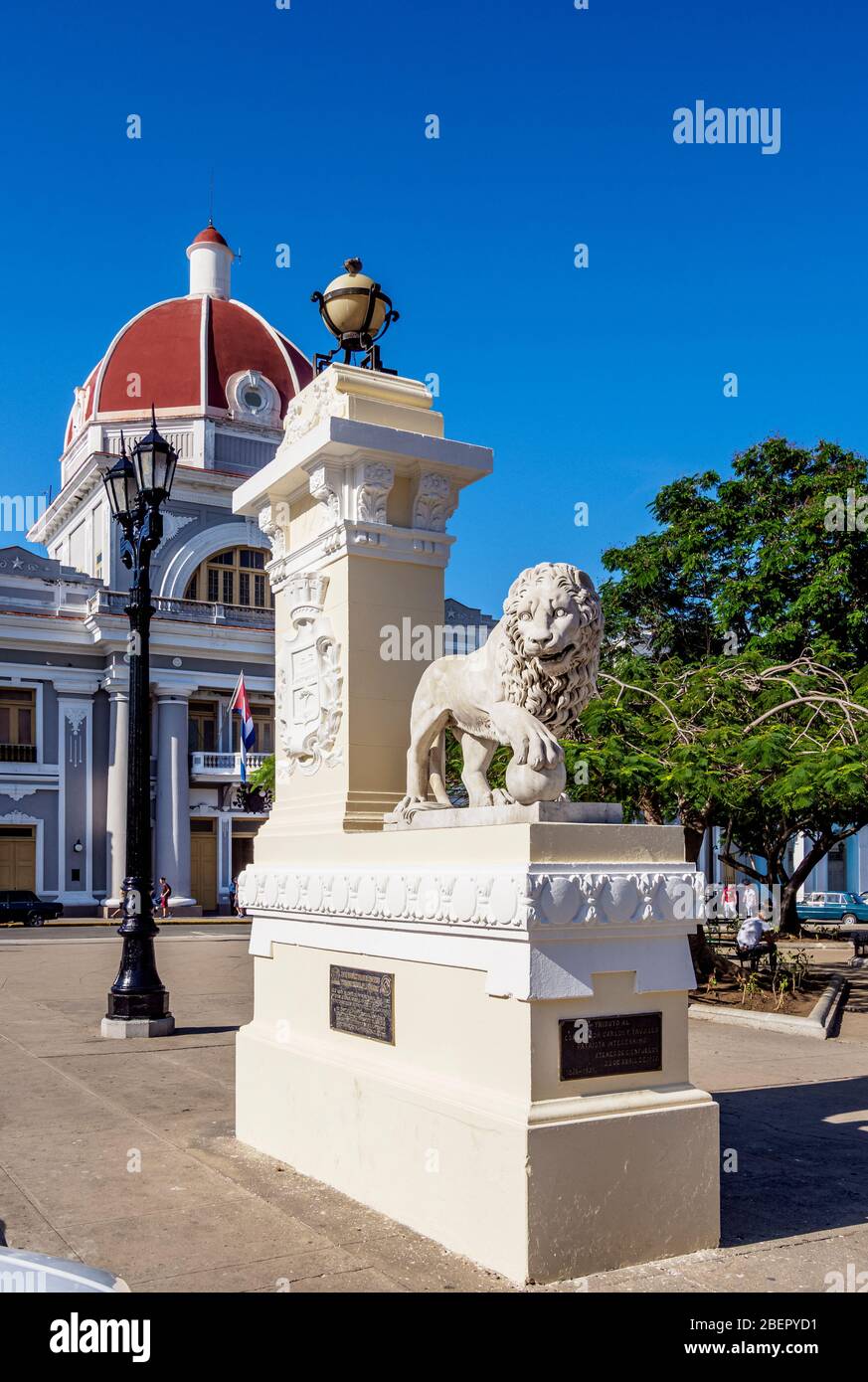 Parc José Marti et Palacio de Gobierno, place principale, Cienfuegos, province de Cienfuegos, Cuba Banque D'Images