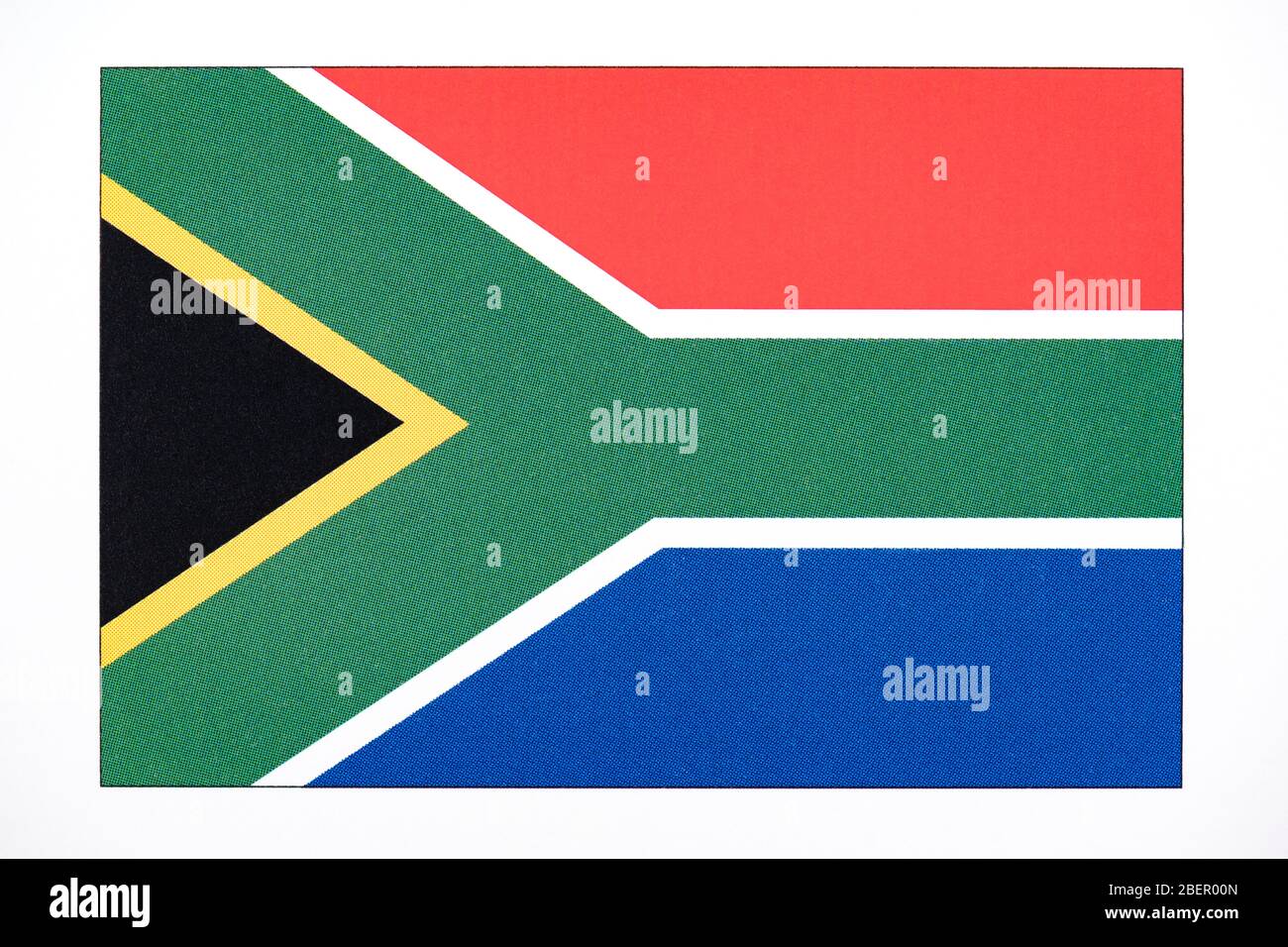 Drapeau national de l'Afrique du Sud. Banque D'Images