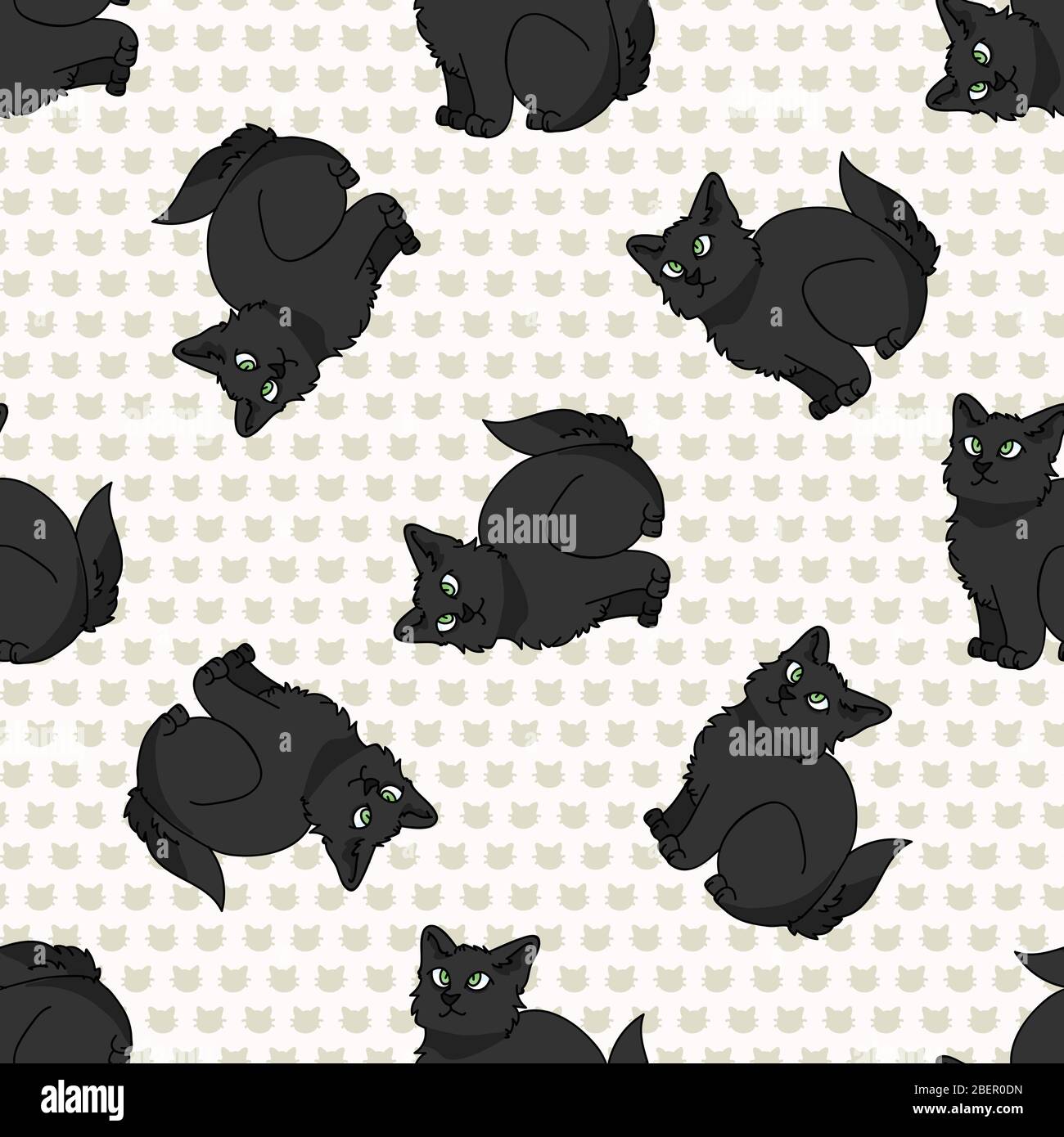 Mignon Dessin Anime Bombay Chaton Sans Couture Motif Vectoriel Pedigree Kitty Race Chat Domestique Fond Imprime Chat Amant Noir Asiatique Rebred Sur Toute La Page Image Vectorielle Stock Alamy