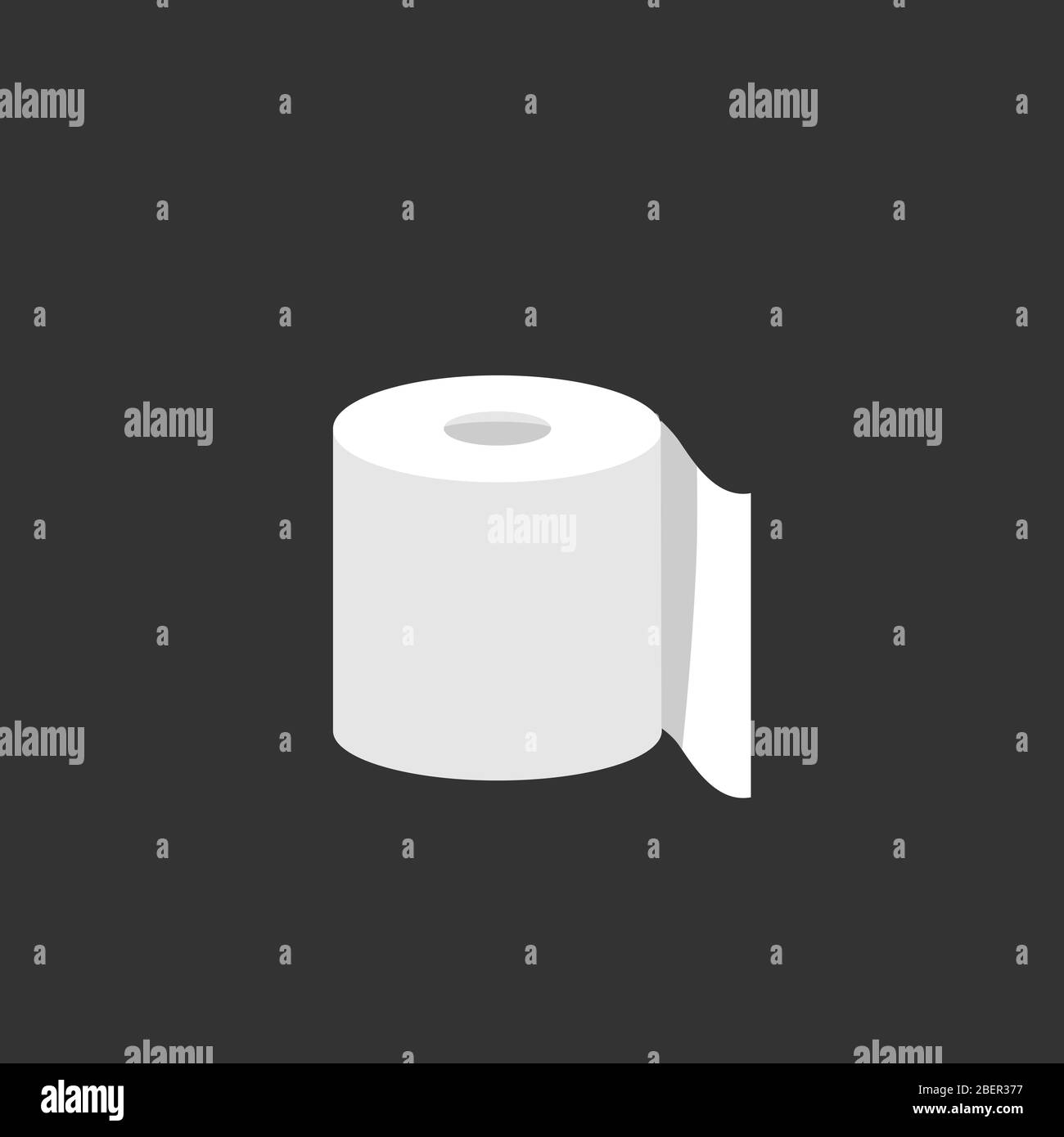 Icône de rouleau de papier toilette Illustration de Vecteur