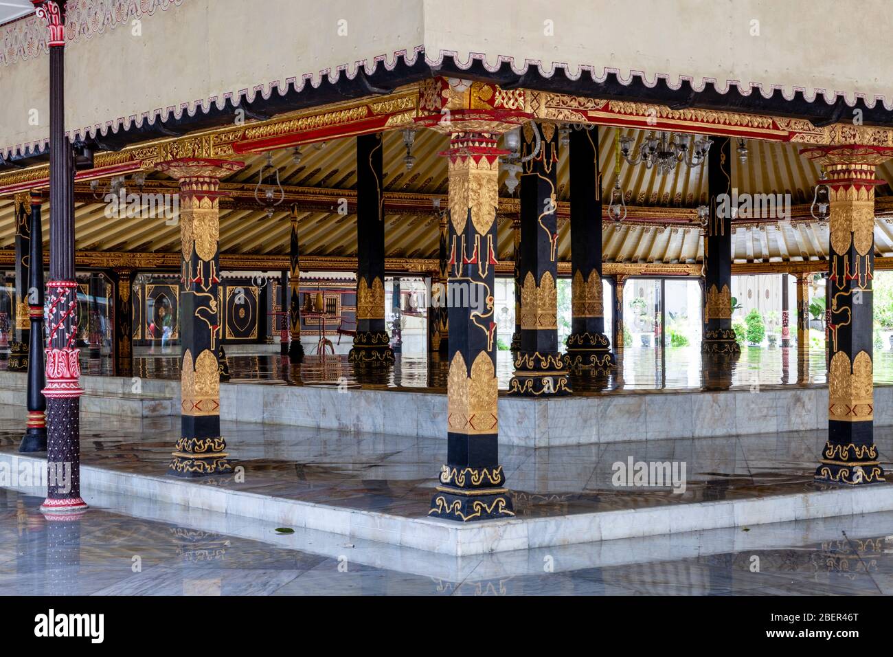 Le Kraton (palais du Sultan) ; Yogyakarta, Java, Indonésie. Banque D'Images