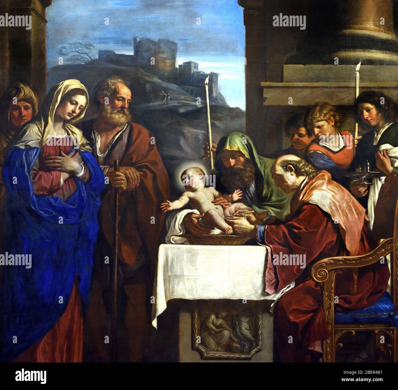 La circoncision 1646 par Giovanni Francesco Barbieri GUERCINO le Guerchin 1591-1666 Italie italienne Banque D'Images