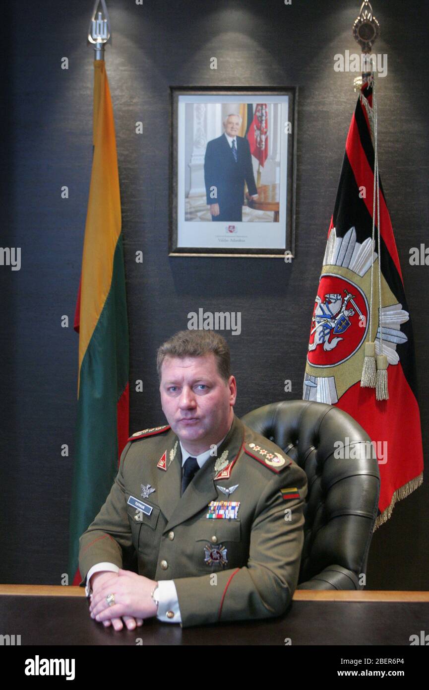 Valdas Tutkus - Commandant des forces armées lituaniennes 2004–2009 Banque D'Images