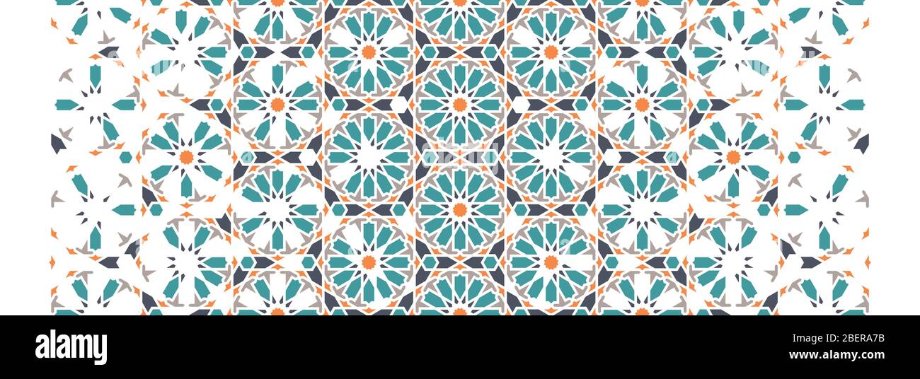 Décoration géométrique arabe et islamique. Motif vectoriel traditionnel, bordure moderne. Motif vectoriel transparent arabe. Désintégration arabesque Illustration de Vecteur