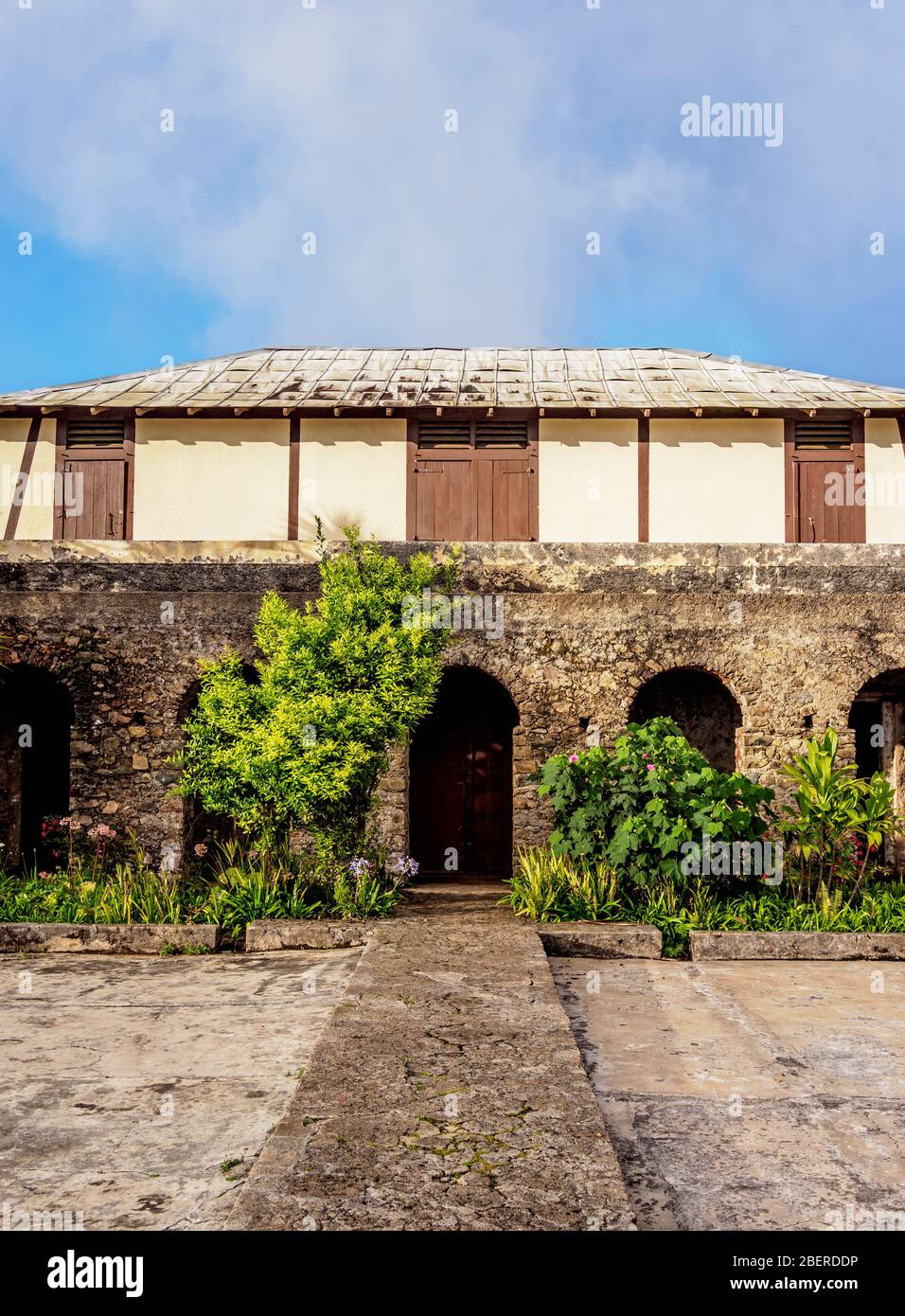 Cafetal la Isabelica, site classé au patrimoine mondial de l'UNESCO, la Gran Piedra, Province de Santiago de Cuba, Cuba Banque D'Images