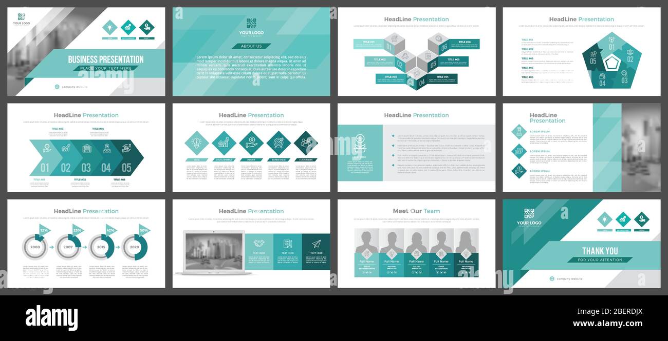 Modèles de présentation, entreprise. Éléments d'infographies pour les modèles de présentation. Illustration de Vecteur