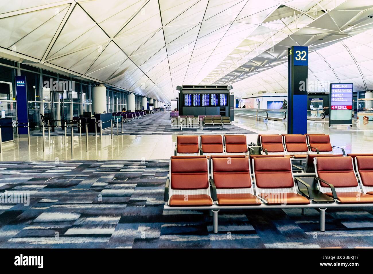 Aéroport international de Hong Kong. Terminal de l'aéroport de Hong kong. Banque D'Images