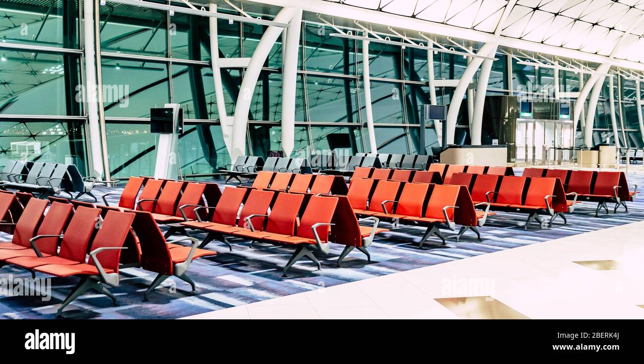 Aéroport international de Hong Kong. Terminal de l'aéroport de Hong kong. Banque D'Images