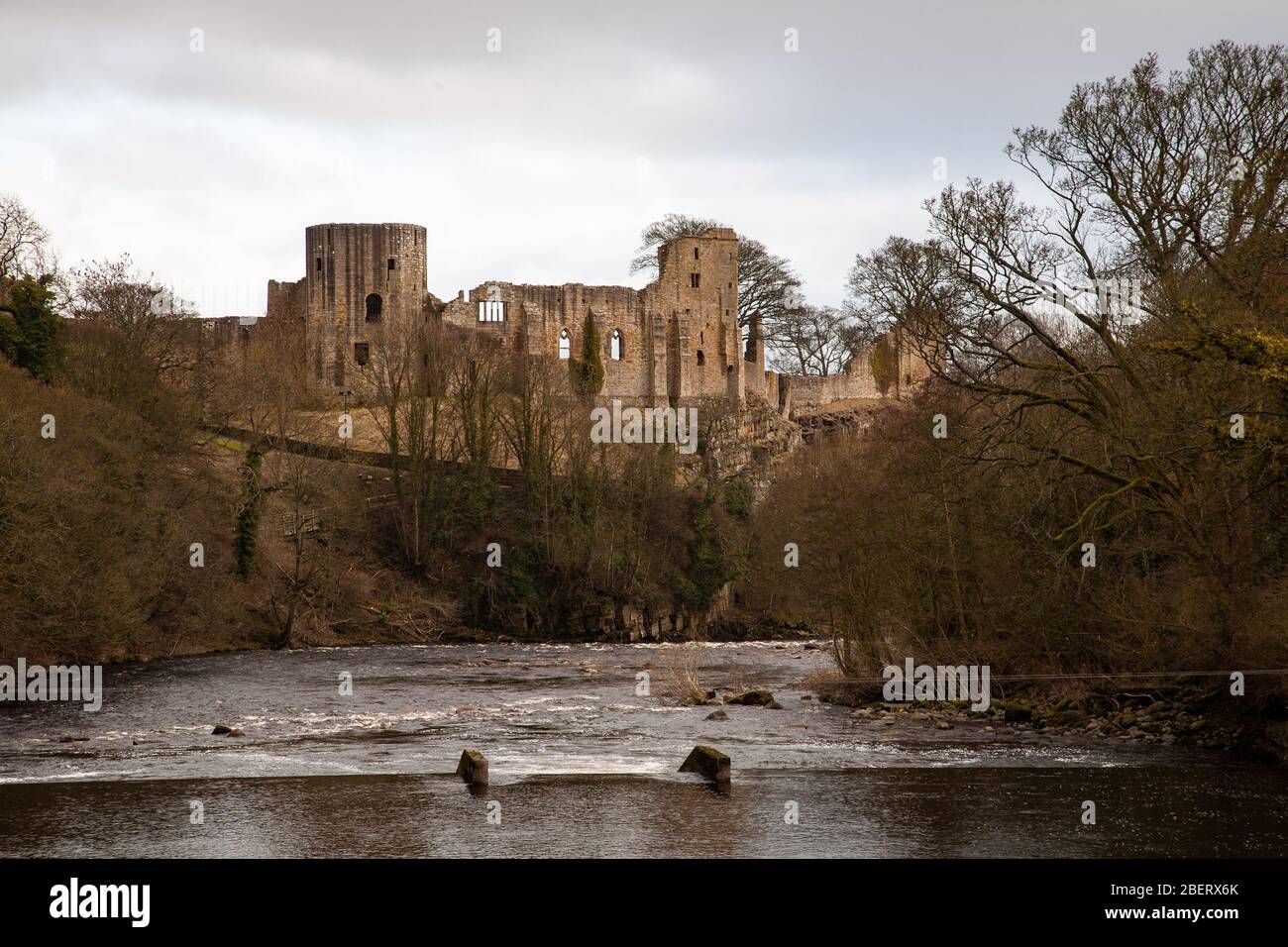 Château de Barnard sur la rivière Tees Banque D'Images