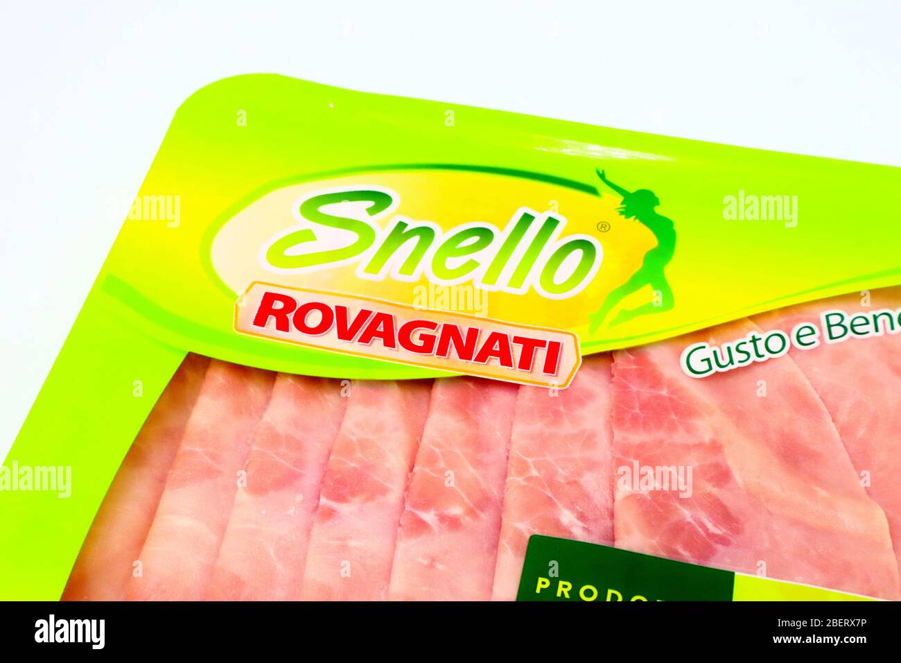 ROVAGNATI Snello JAMBON italien presliqué dans plateau préemballé Banque D'Images