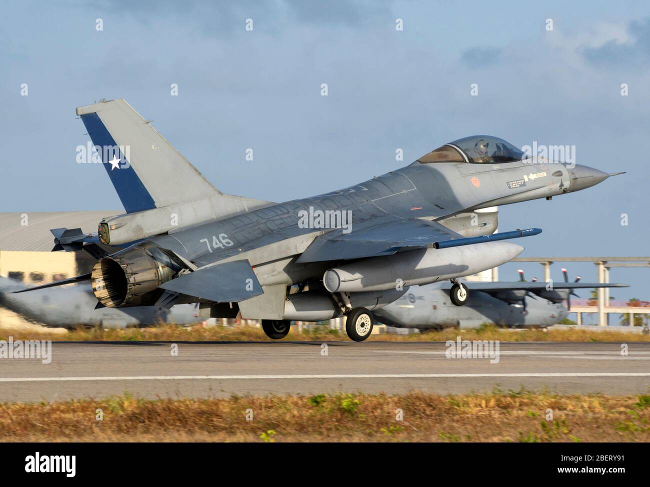 Force aérienne chilienne F-16 au cours de l'exercice Cruzex 2018, Brésil. Banque D'Images