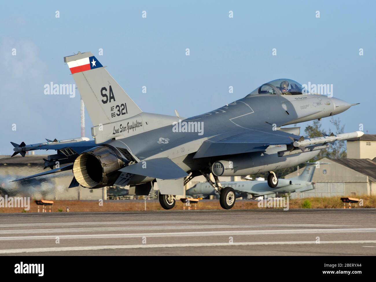 Forces aériennes des États-Unis F-16 au cours de l'exercice Cruzex 2018, Brésil. Banque D'Images