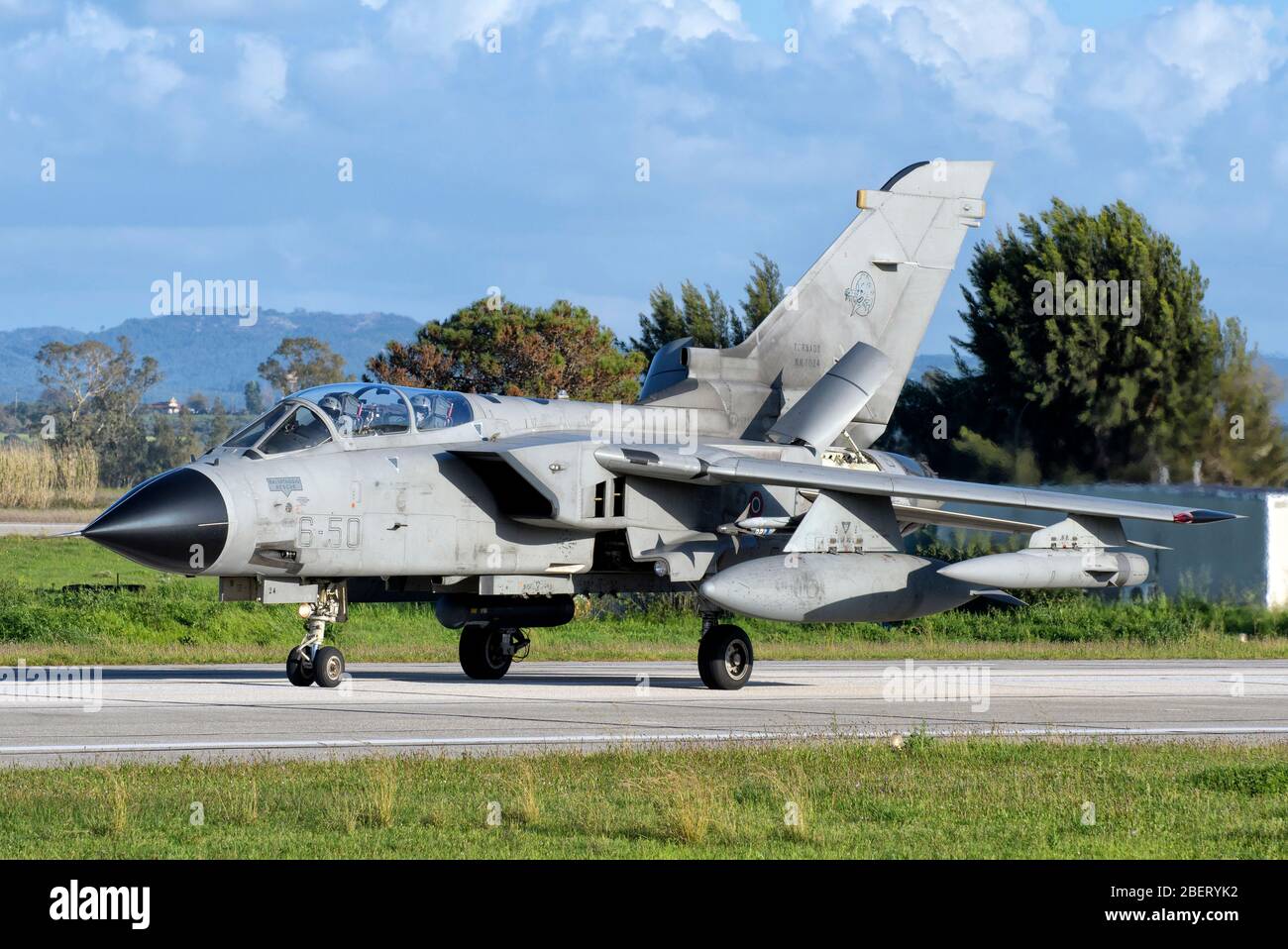 L'aviation italienne Tornado pendant l'exercice Iniohos 2018, Grèce. Banque D'Images