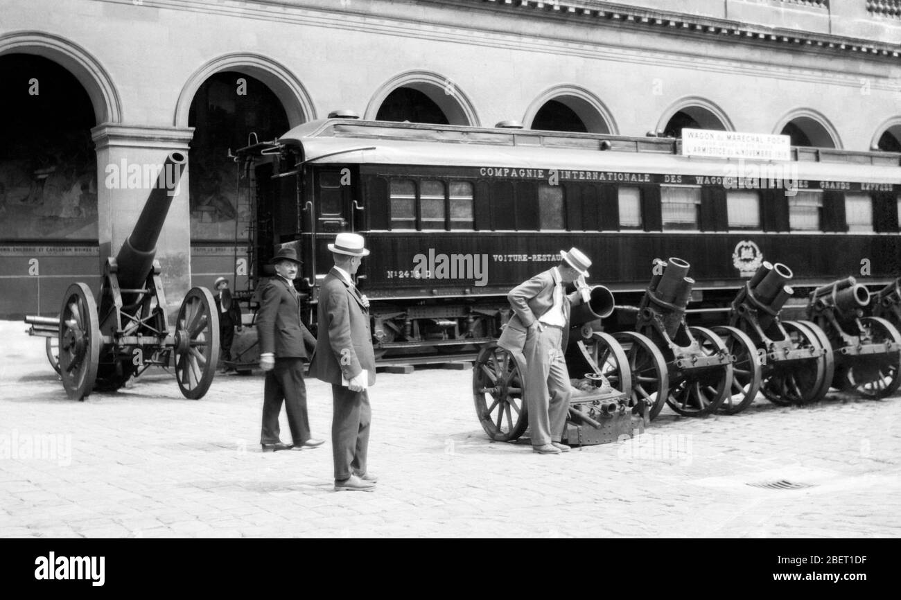 Le transport ferroviaire du maréchal français Ferdinand Foch. Banque D'Images