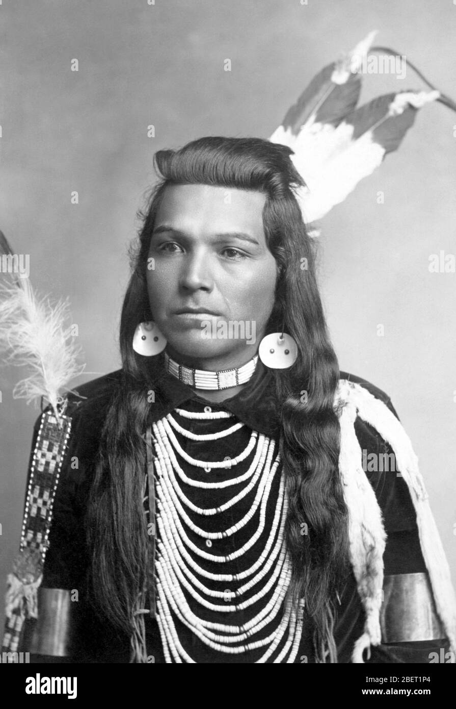 Portrait américain natif de Joseph Cregg. Banque D'Images