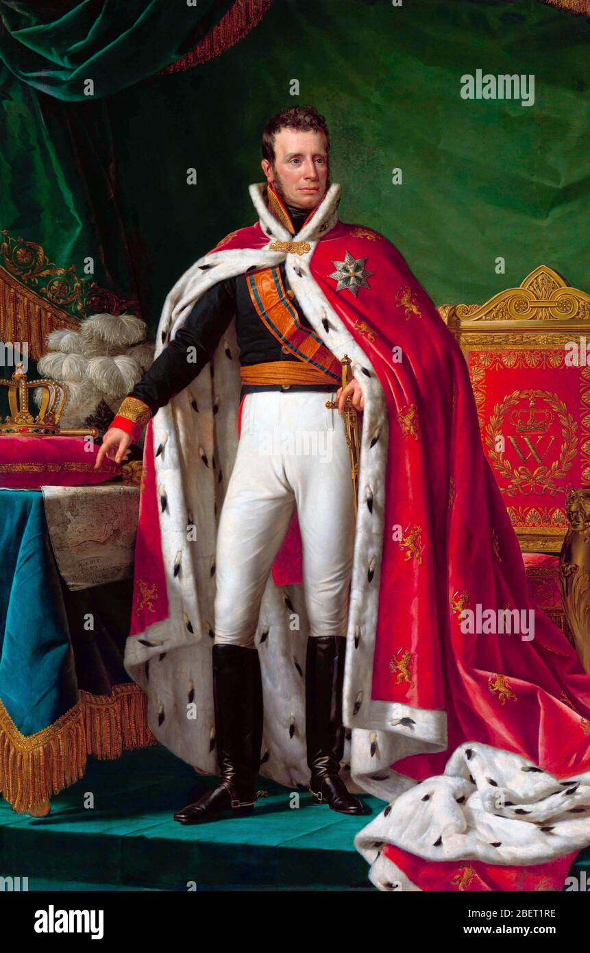 Portrait de la peinture du roi William I des Pays-Bas. Banque D'Images