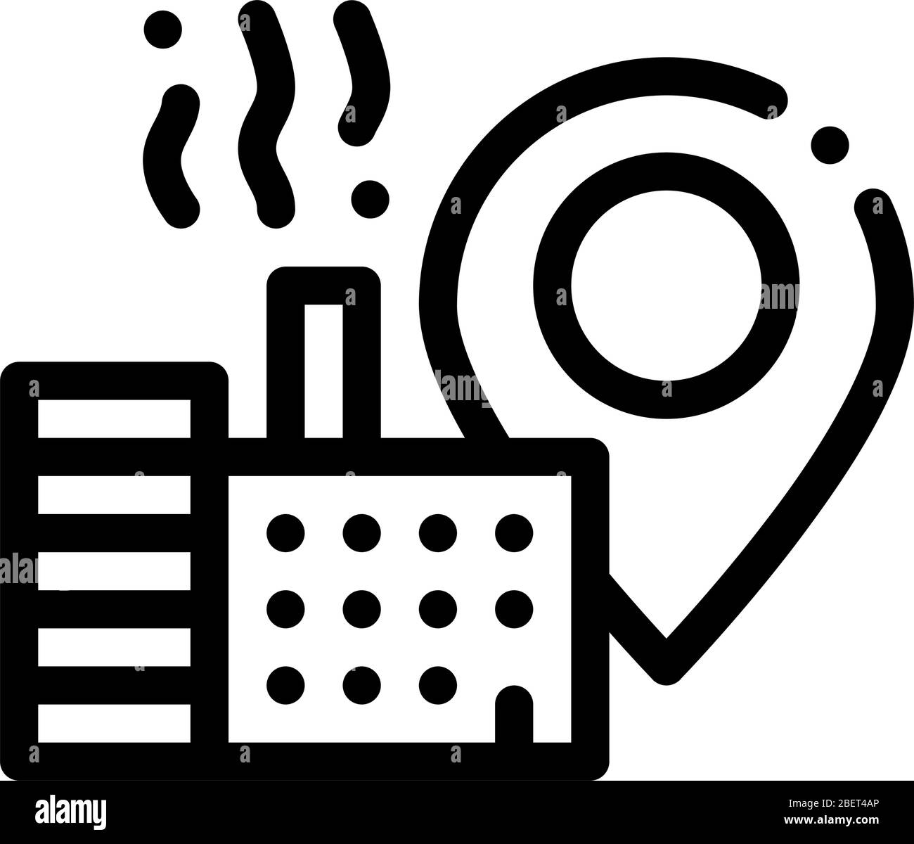 illustration du contour vectoriel de l'icône de géolocalisation de production Illustration de Vecteur