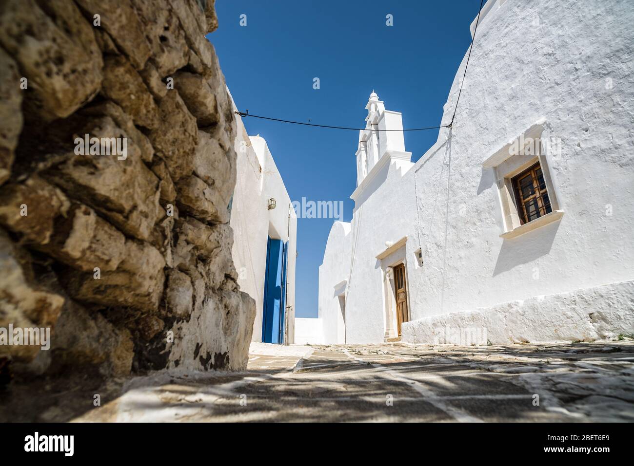 Panagia Pantanassa sur l'île de Folegandros, Cyclades, Grèce Banque D'Images