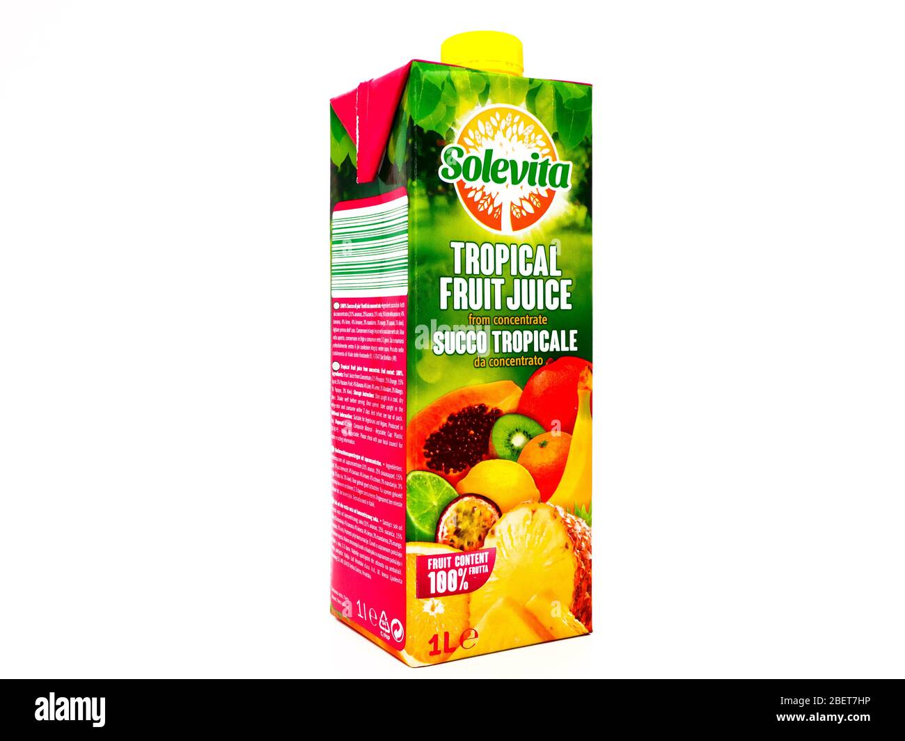 Solevita jus de fruits tropicaux vendu par la chaîne de supermarchés LIDL Banque D'Images