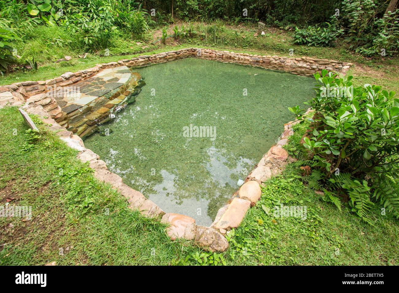 Jardim do Eden eau naturelle de la piscine. Chapada dos veadeiros, Goias, Brésil Banque D'Images