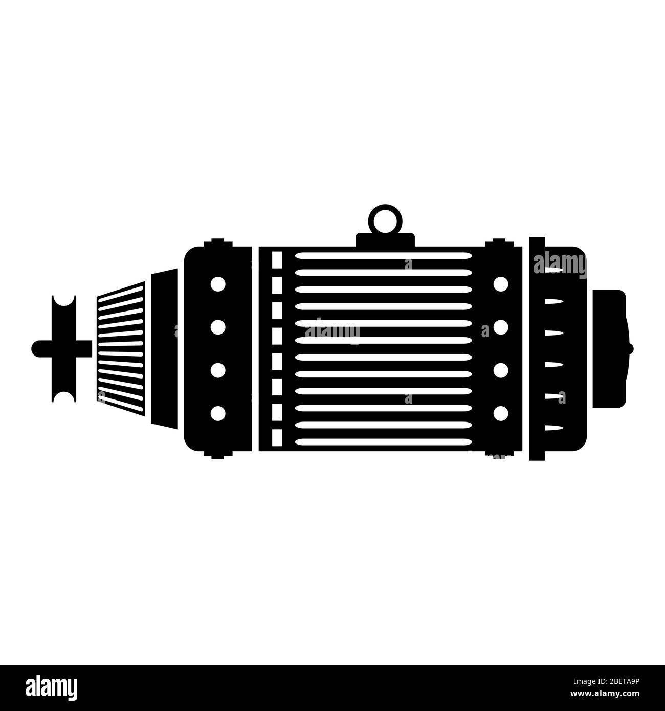 Icône de moteur électrique isolé sur fond blanc. Moteur industriel Illustration de Vecteur