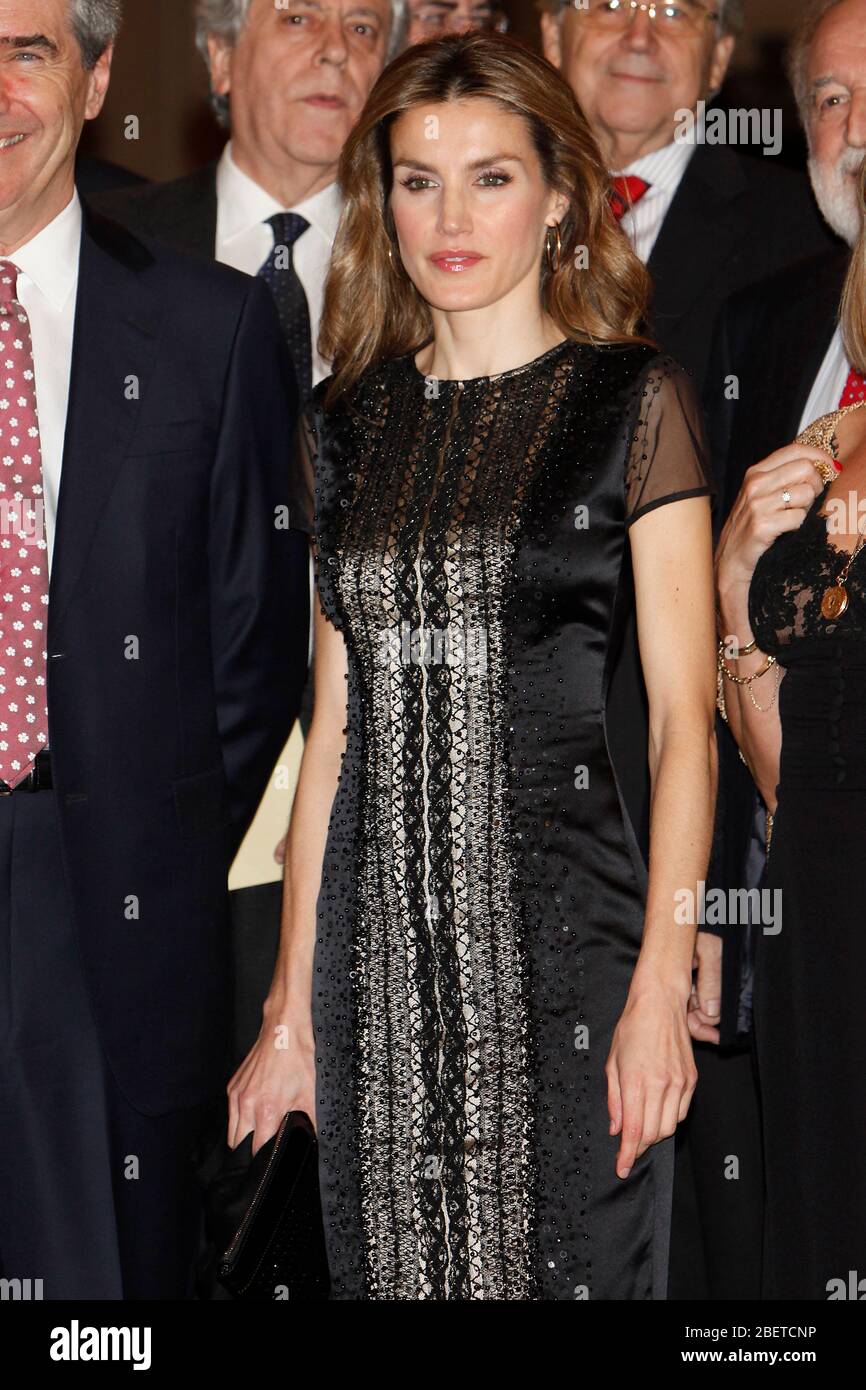 La princesse Letizia d'Espagne assiste à la cérémonie du "Francisco Cerecedo Journalism Award" à l'hôtel Ritz de Madrid. 20 novembre 2012. (ALTERPHOTOS/Caro Banque D'Images