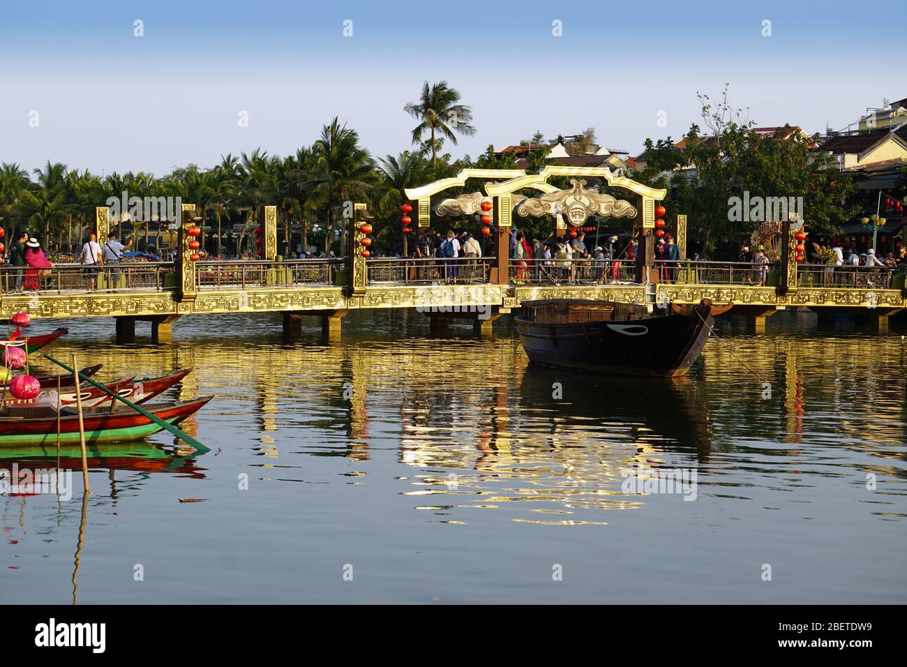 pont japonais ancien et traditionnel à hoi an Banque D'Images